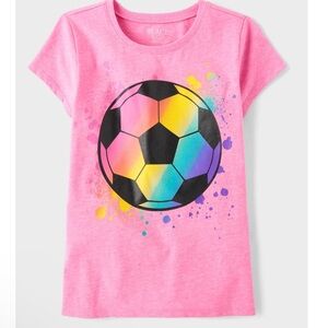 ☃️ $5☃️ The Children's Place Pink Soccer Graphic Tee